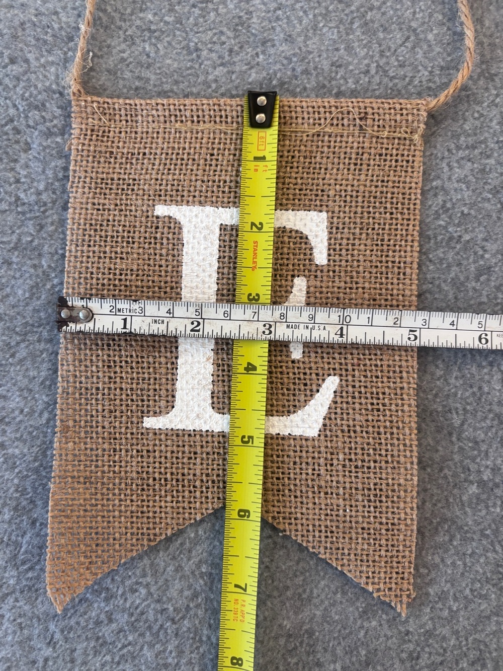 Burlap "Gone Fishing" Party Banner - Natural - Picture 3 of 4